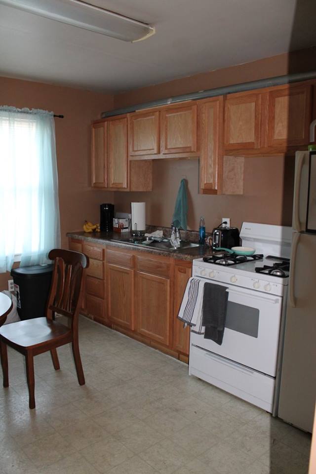 view into kitchen